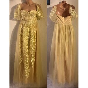 Yellow Lace Gown